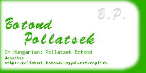 botond pollatsek business card